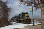 MEC 5973 Leads the Wreck Train by Saco Station